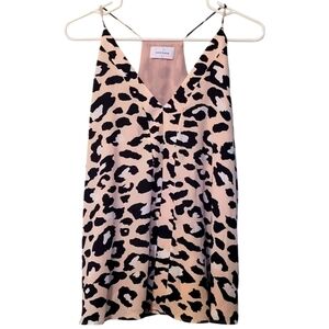 Adrienne Black and Pink Slip Spaghetti Strap Camisole Top